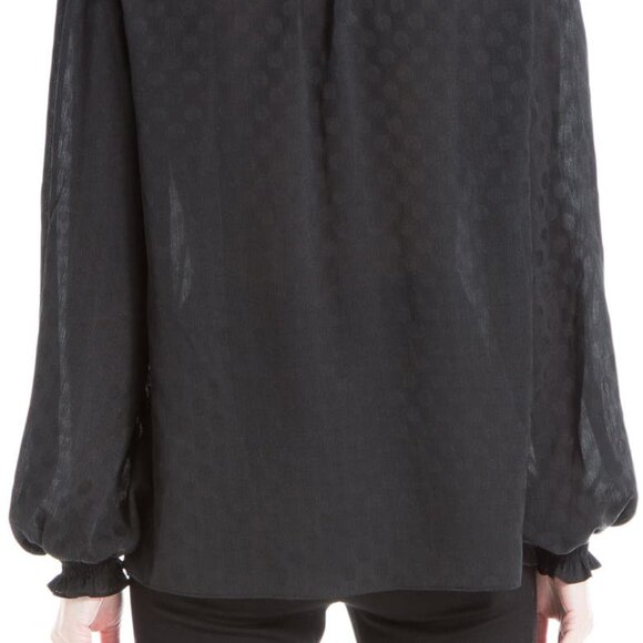 Max Studio Sheer Black Polka Dot Blouse – Feminine & Flowy - Picture 12 of 13